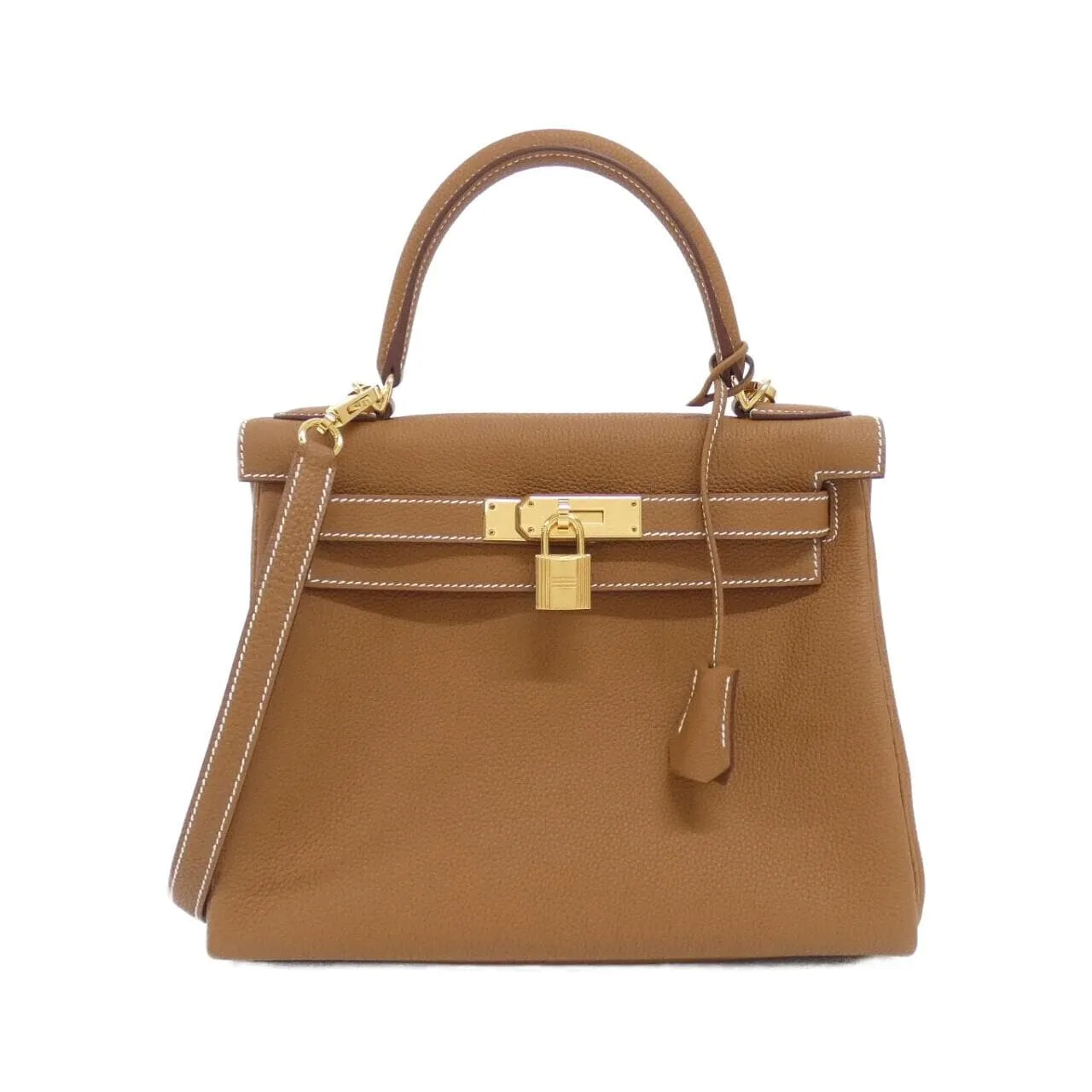 HERMES Kelly 027630CC Handbag Togo Gold