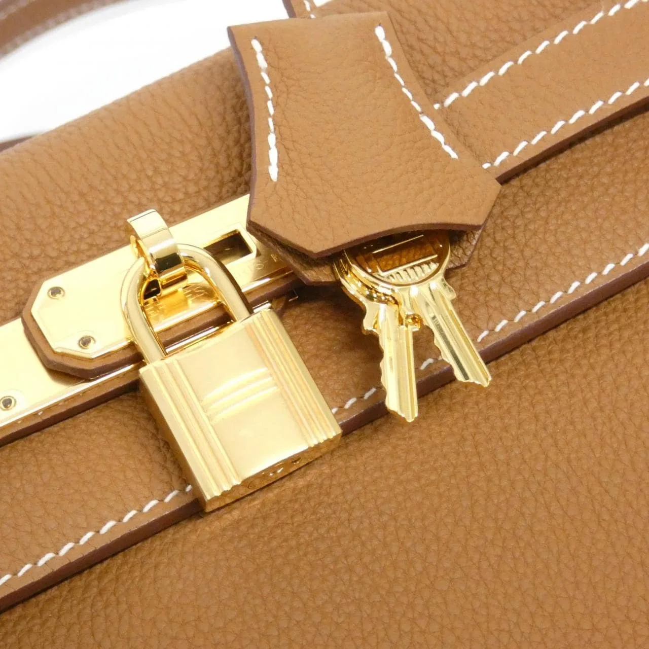 HERMES Kelly 027630CC Handbag Togo Gold Togo Leather Rank A - Thumbnail 4