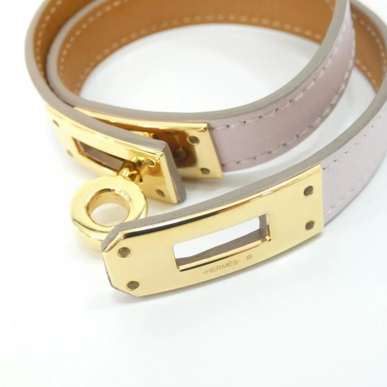 HERMES Kelly 064642CC Accessories Swift 黑色 Swift 皮 中古品A - 縮圖 4