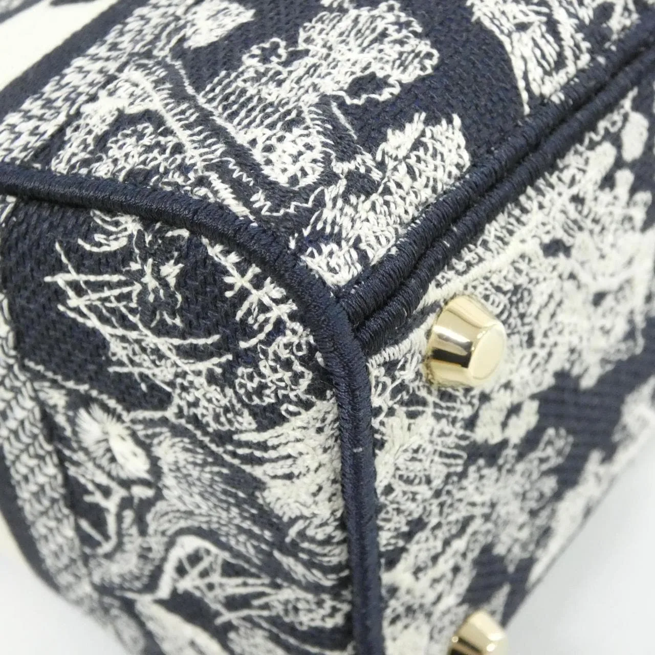 DIOR Lady Dior M0565ORGO Handbag Canvas 黑色 帆布 中古品A - 縮圖 3