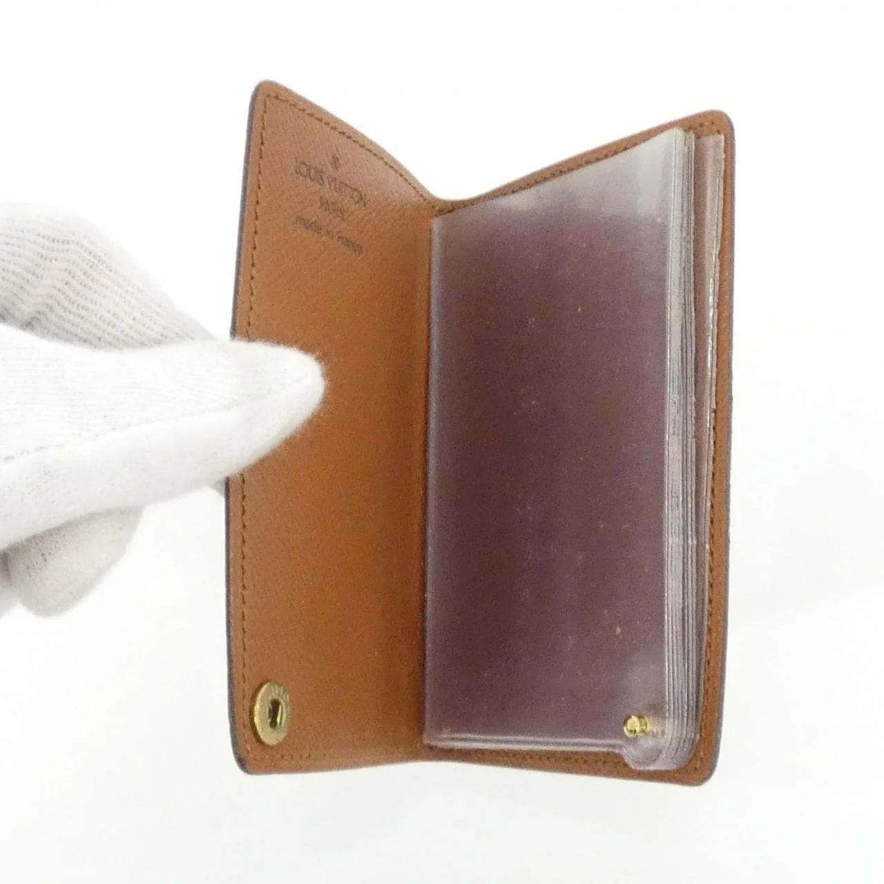 LOUIS VUITTON M60937 Card Case Monogram 黑色 Monogram 中古品A - 縮圖 4