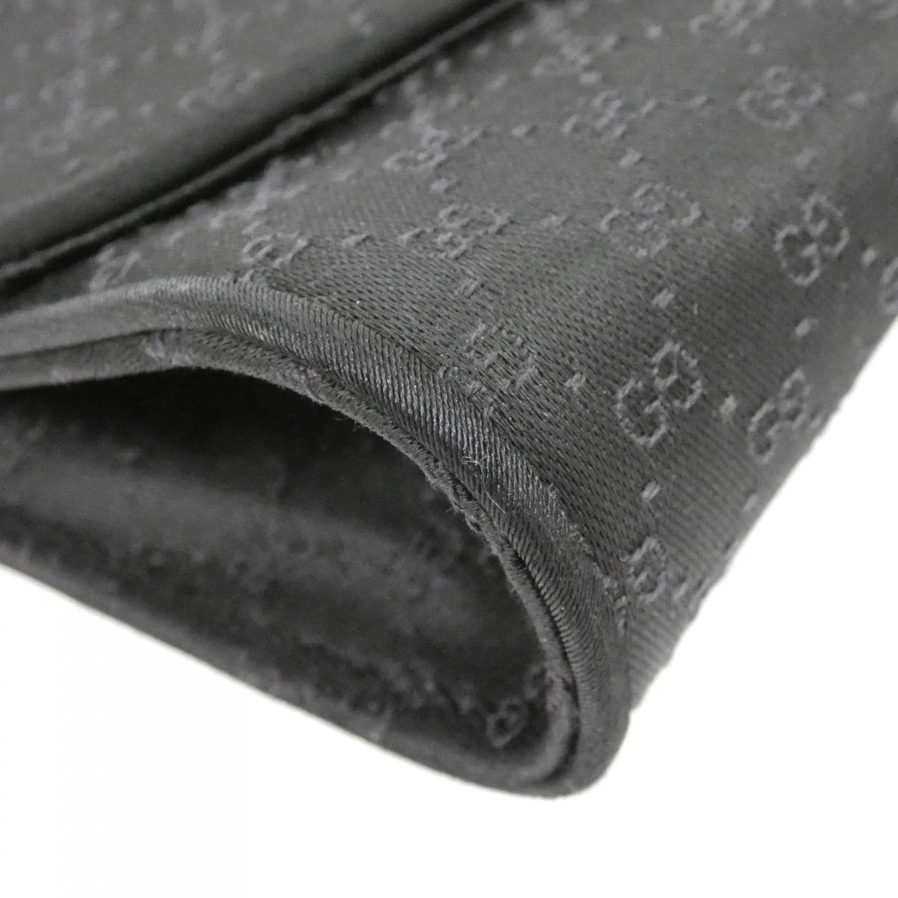 GUCCI 005 142 9348 肩背包 緞面 黑色 緞面 中古品A - 縮圖 3