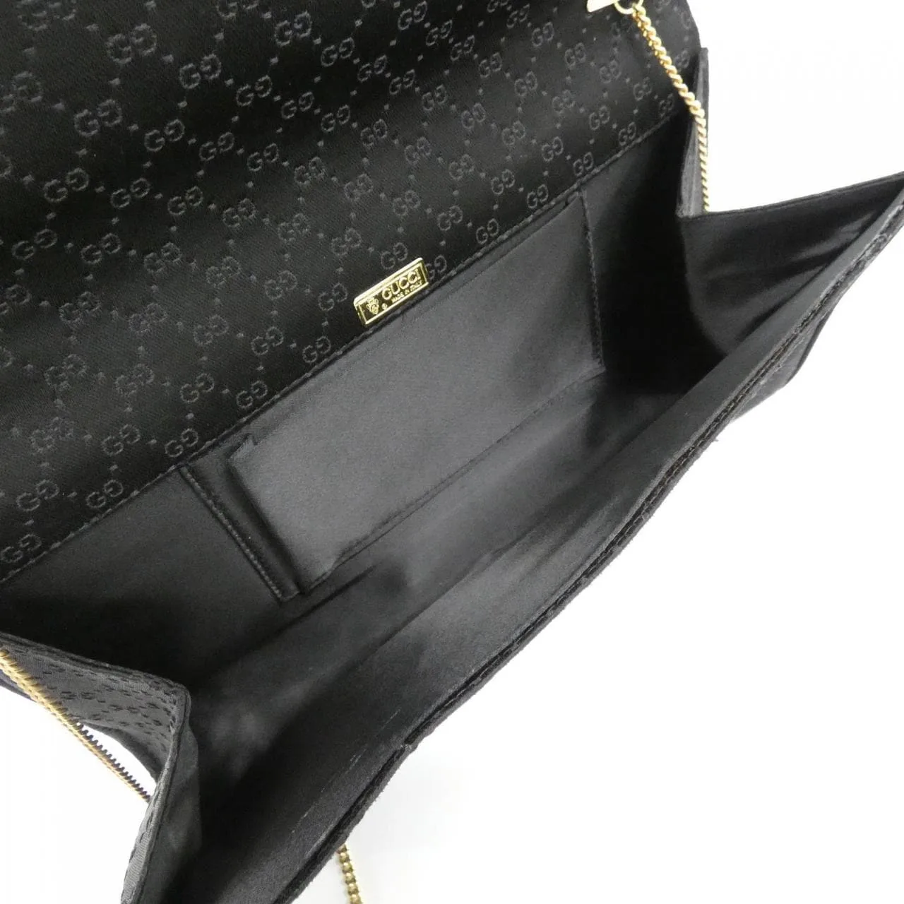 GUCCI 005 142 9348 肩背包 緞面 黑色 緞面 中古品A - 縮圖 8