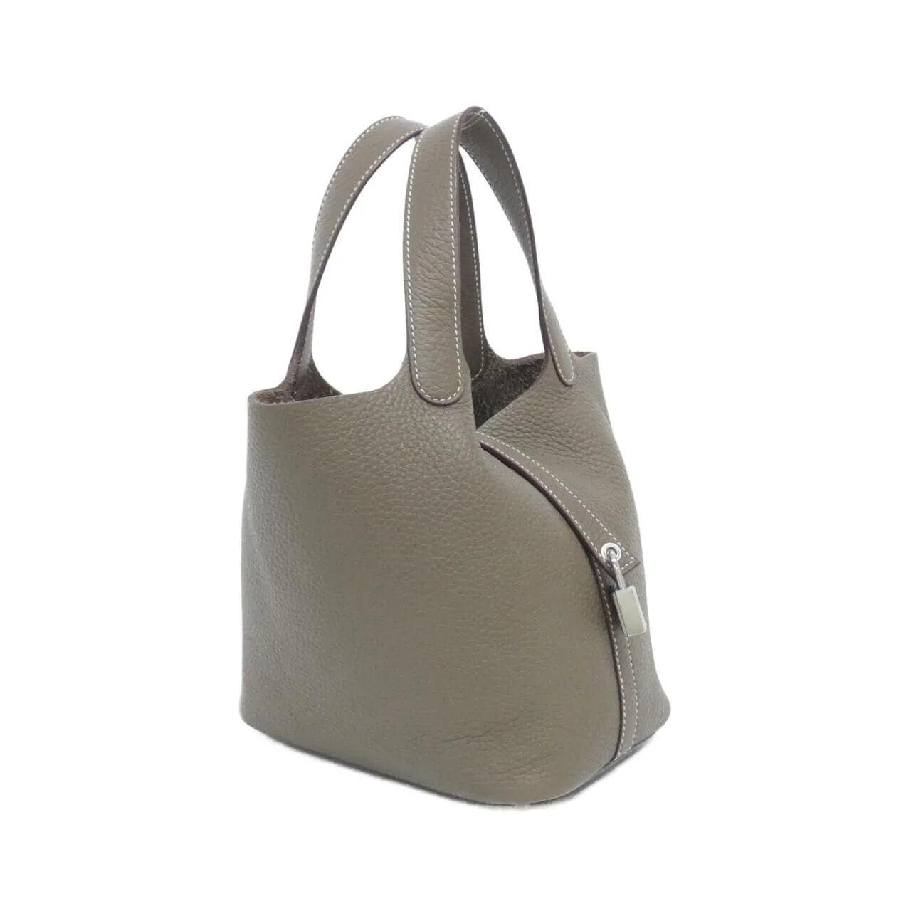 HERMES Picotin 056289CK Handbag Clemence Etoupe