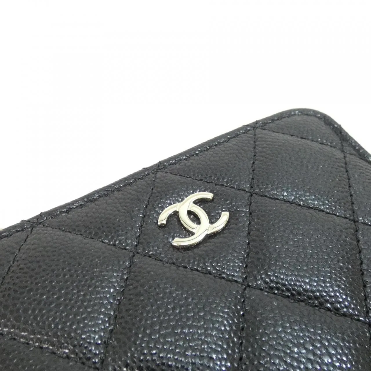 CHANEL Timeless Classic AP3999 Wallet Grained Calfskin 黑色 荔枝紋牛皮 中古品A - 縮圖 4