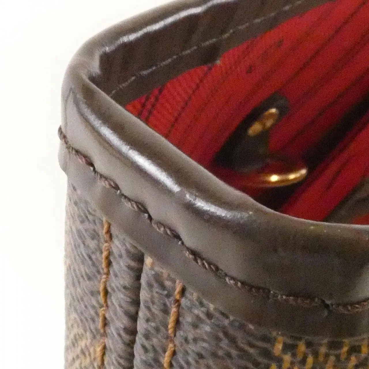 LOUIS VUITTON Neverfull N51106 Tote Damier 黑色 Damier 中古品B - 縮圖 4