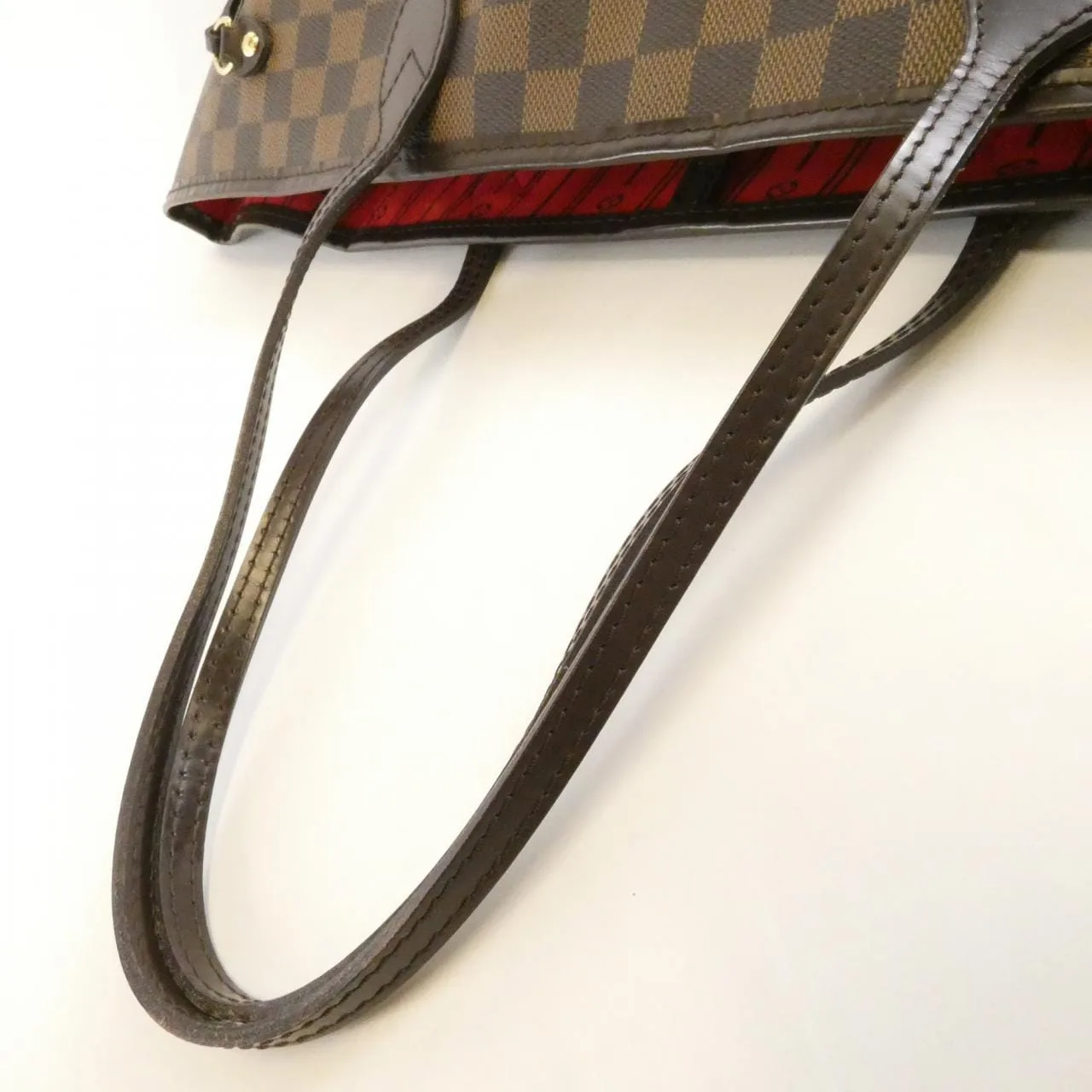 LOUIS VUITTON Neverfull N51106 Tote Damier 黑色 Damier 中古品B - 縮圖 5