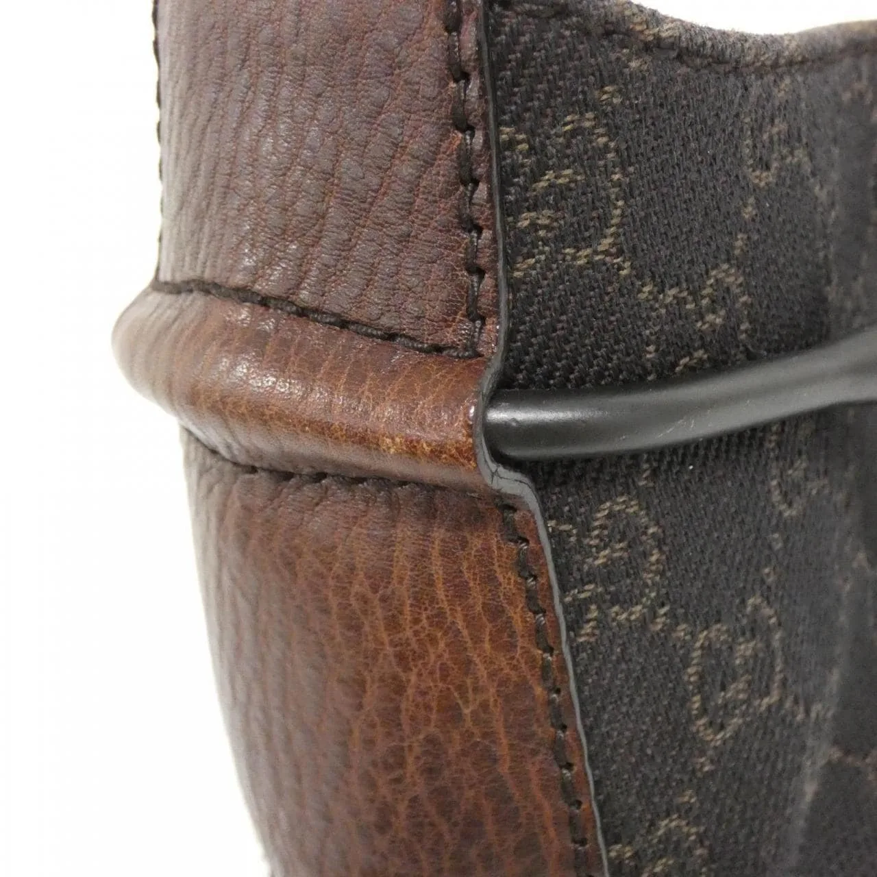 GUCCI 101975 肩背包 牛仔布 棕色 牛仔布 中古品A - 縮圖 5