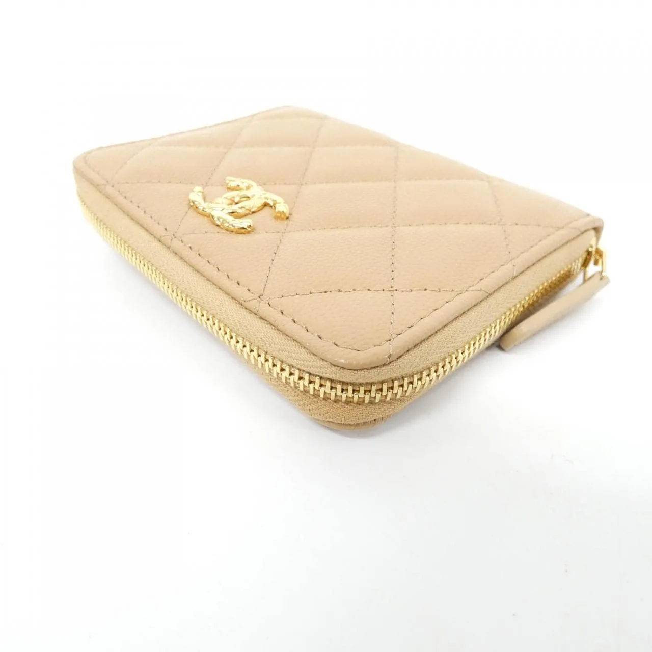 CHANEL AP5016 Wallet Grained Calfskin 米色 荔枝紋牛皮 中古品A - 縮圖 3
