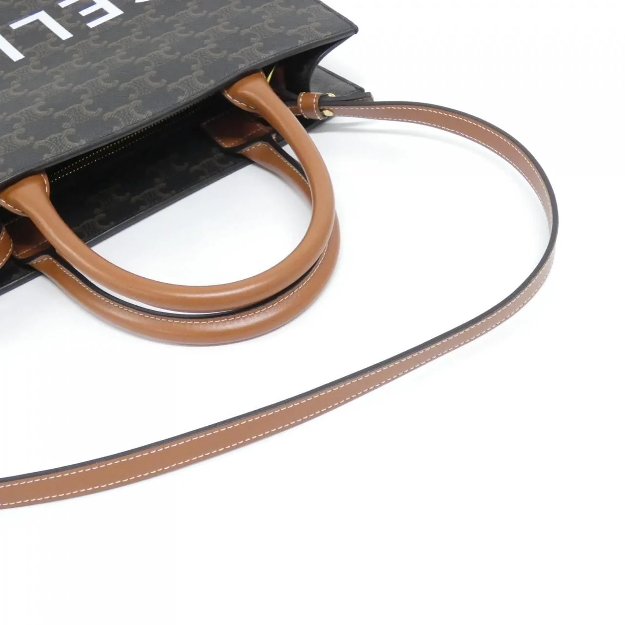 CELINE Cabas 191542BZK Handbag Canvas 5