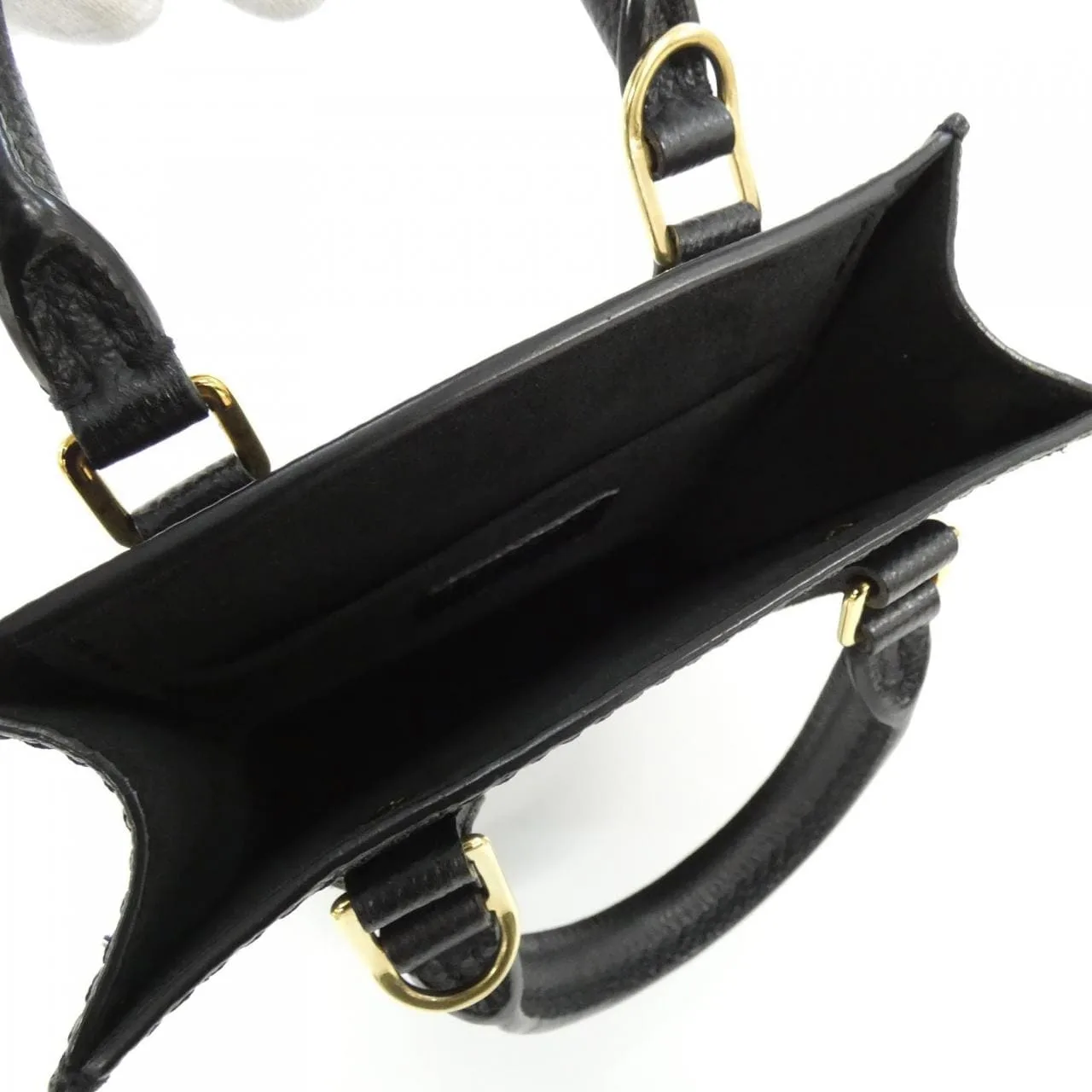 LOUIS VUITTON M81417 Handbag Monogram 黑色 Monogram 中古品A - 縮圖 5