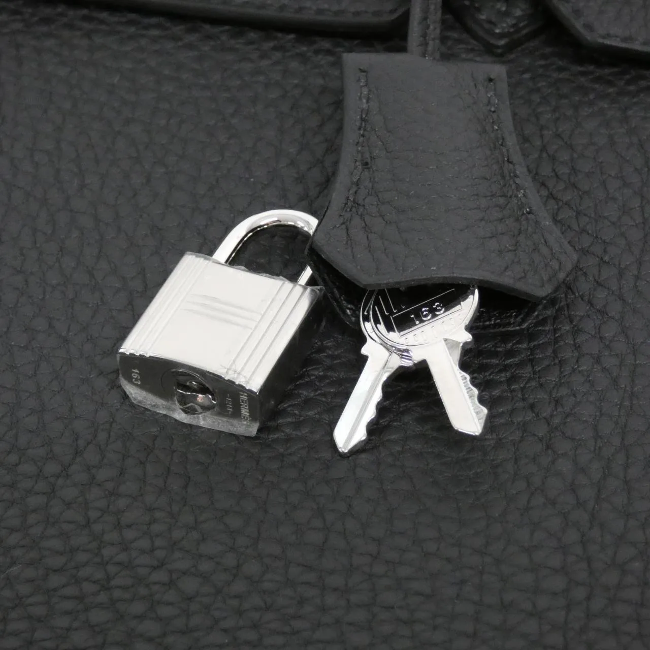 HERMES Birkin 030520CK Handbag Togo Black Togo Leather Unused - Thumbnail 4