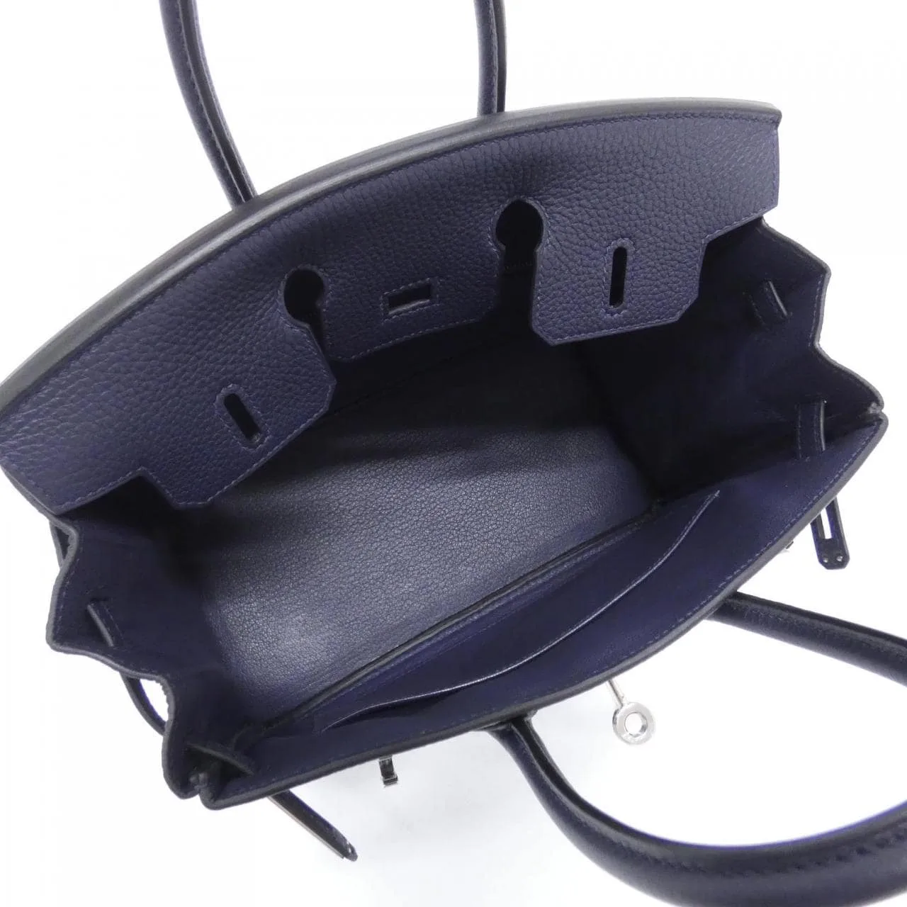 HERMES Birkin 041344CK Handbag Togo Blue Togo Leather Unused - Thumbnail 6