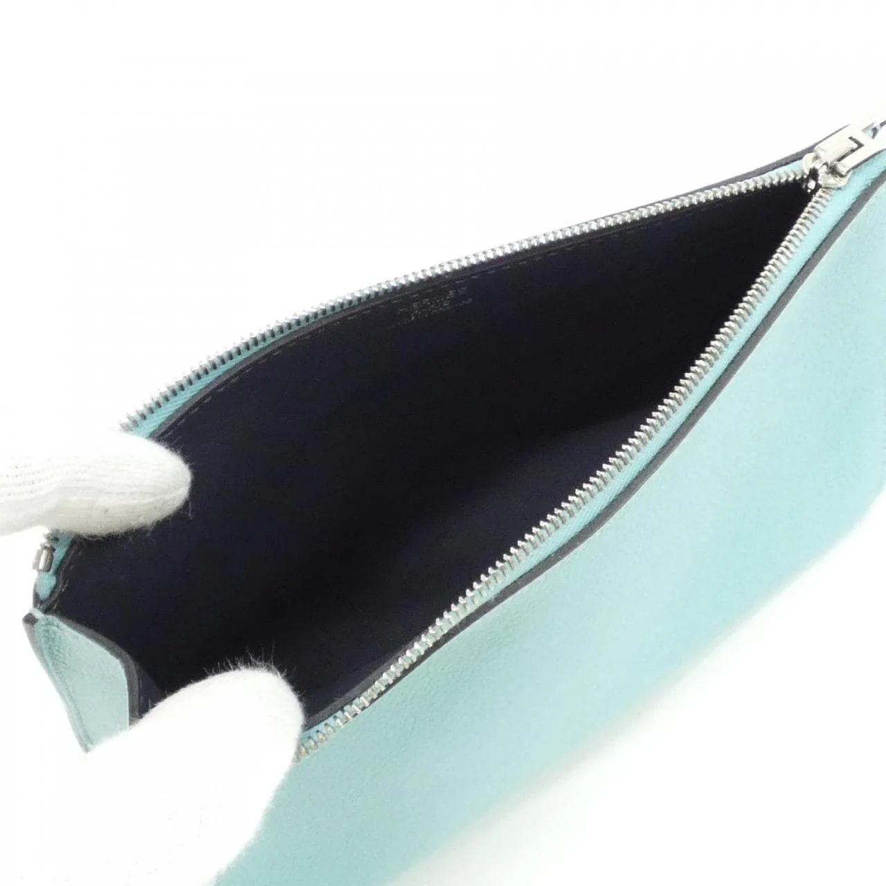 HERMES 078698CK Pouch 藍色 中古品A - 縮圖 7