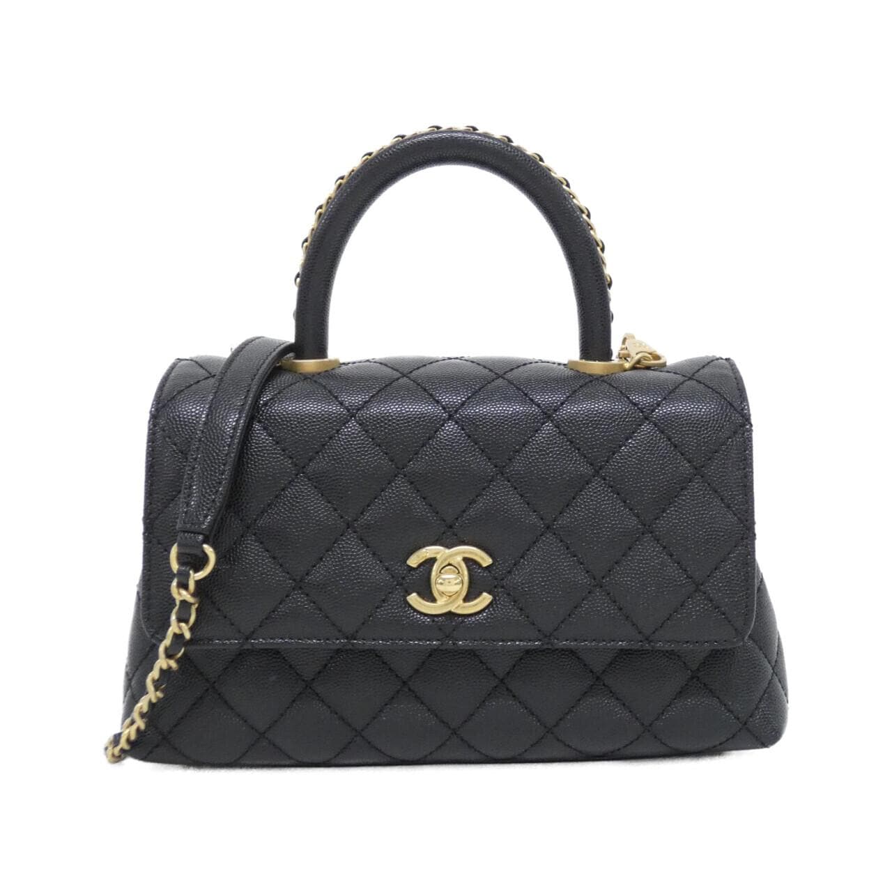 CHANEL Matelasse 92990 Handbag Grained Calfskin