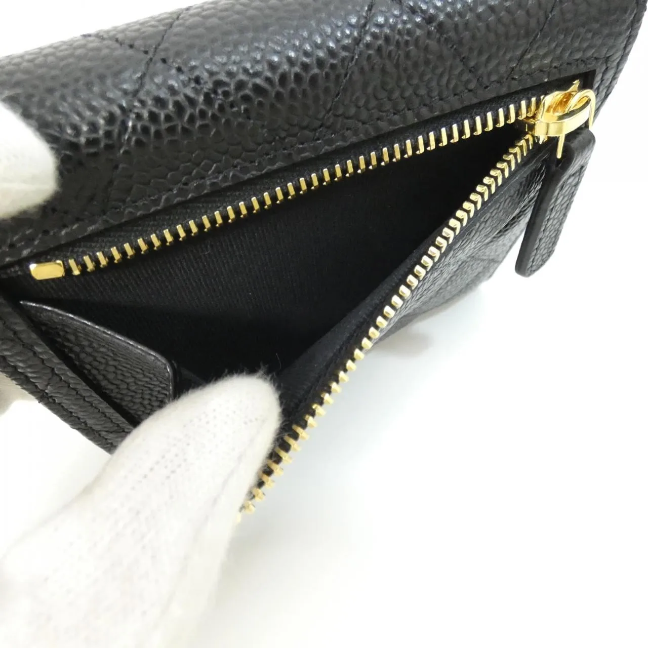 CHANEL Timeless Classic AP0231 Wallet Grained Calfskin 黑色 荔枝紋牛皮 中古品A - 縮圖 6