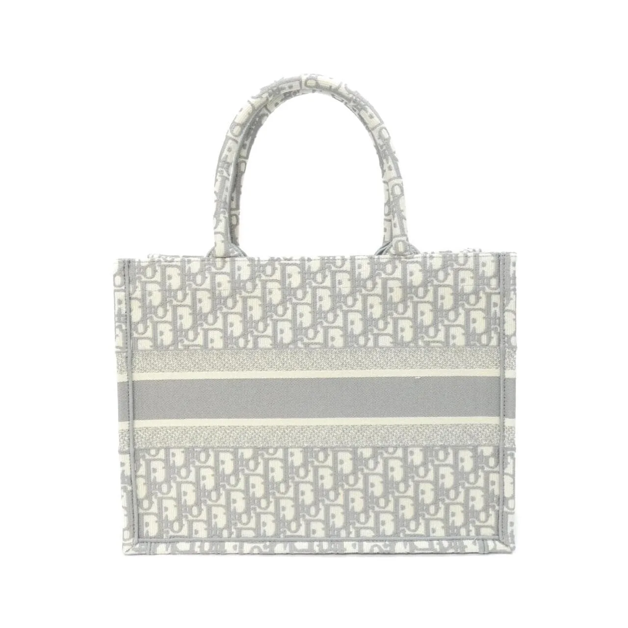 DIOR Book Tote M1296ZRIW Tote Canvas 灰色 帆布 未使用品 - 縮圖 2