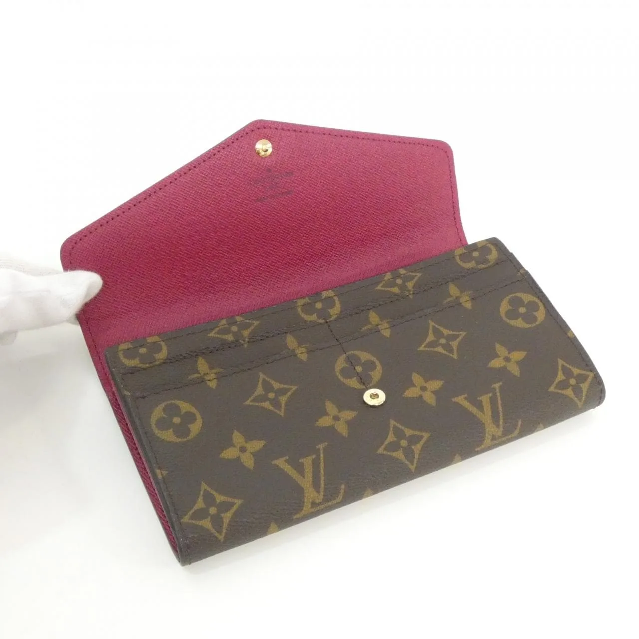 LOUIS VUITTON M62234 Wallet Monogram 黑色 Monogram 中古品A - 縮圖 3