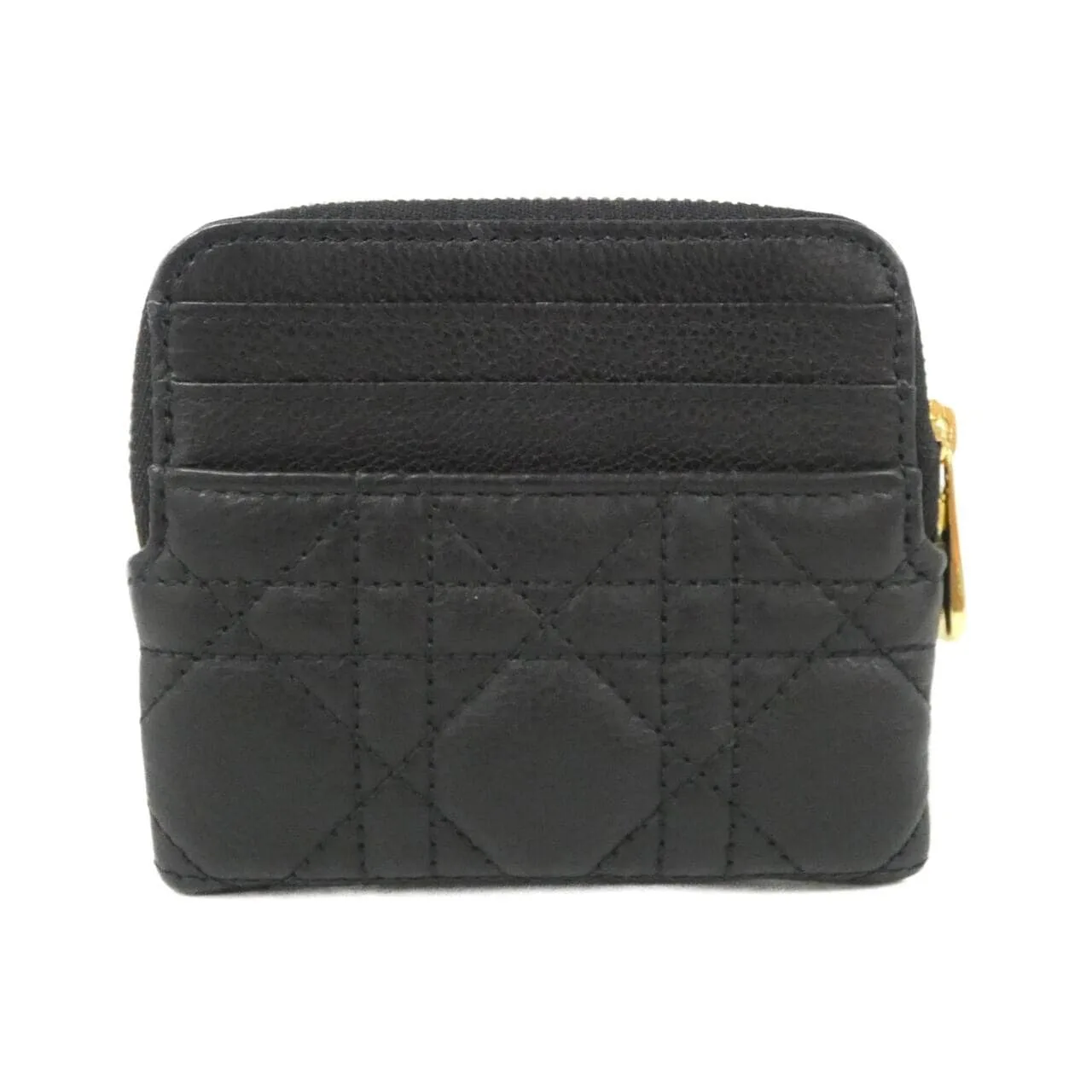 DIOR Caro S5177UWHC Coin Case 黑色 中古品A - 縮圖 2