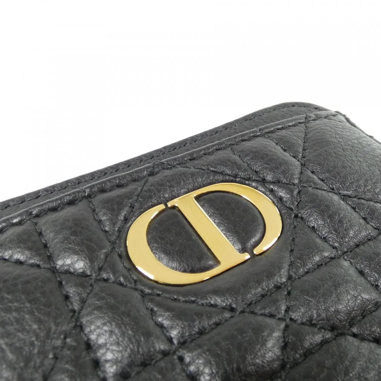 DIOR Caro S5177UWHC Coin Case 黑色 中古品A - 縮圖 3