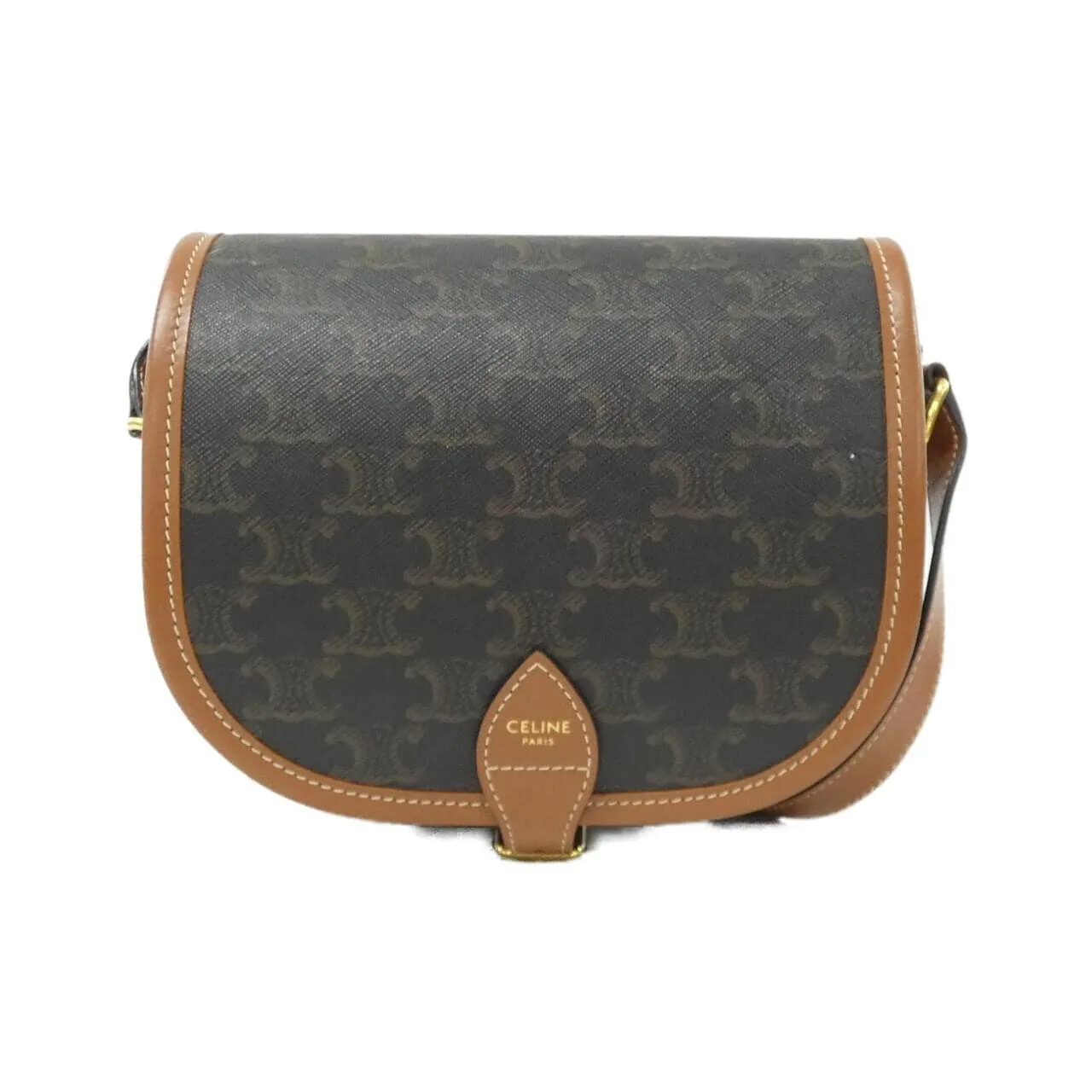 CELINE Triomphe 191502BZJ Shoulder Canvas Black