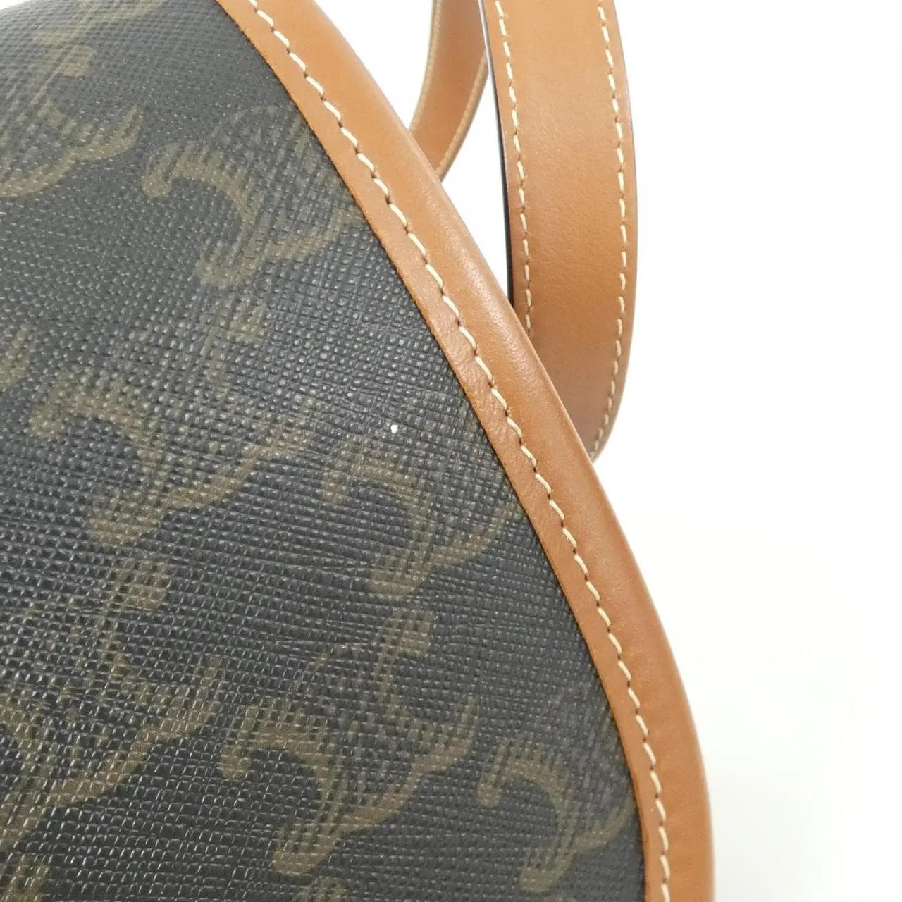 CELINE Triomphe 191502BZJ Shoulder Canvas 黑色 帆布 中古品A - 縮圖 4