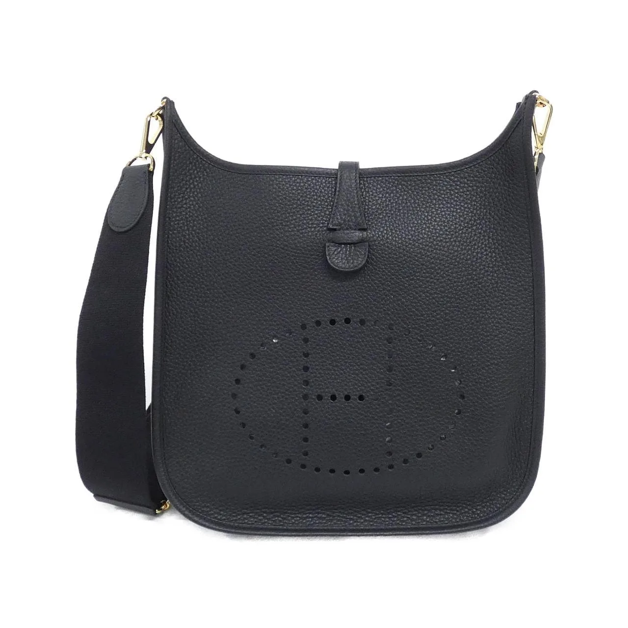 HERMES Evelyne 056277CC Shoulder Clemence Black