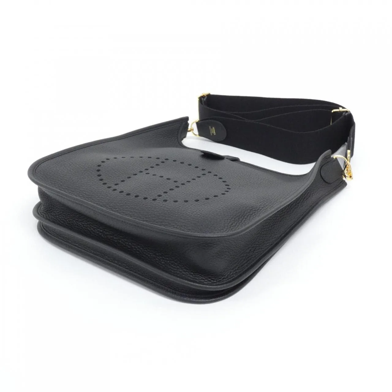 HERMES Evelyne 056277CC Shoulder Clemence Black Clemence Leather Rank A - Thumbnail 3