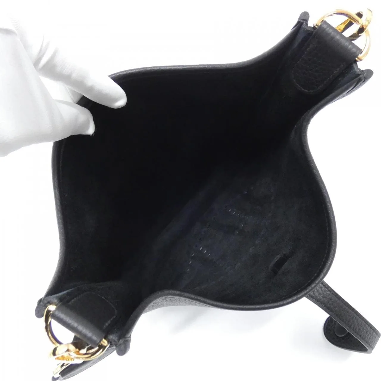 HERMES Evelyne 056277CC Shoulder Clemence Black Clemence Leather Rank A - Thumbnail 5