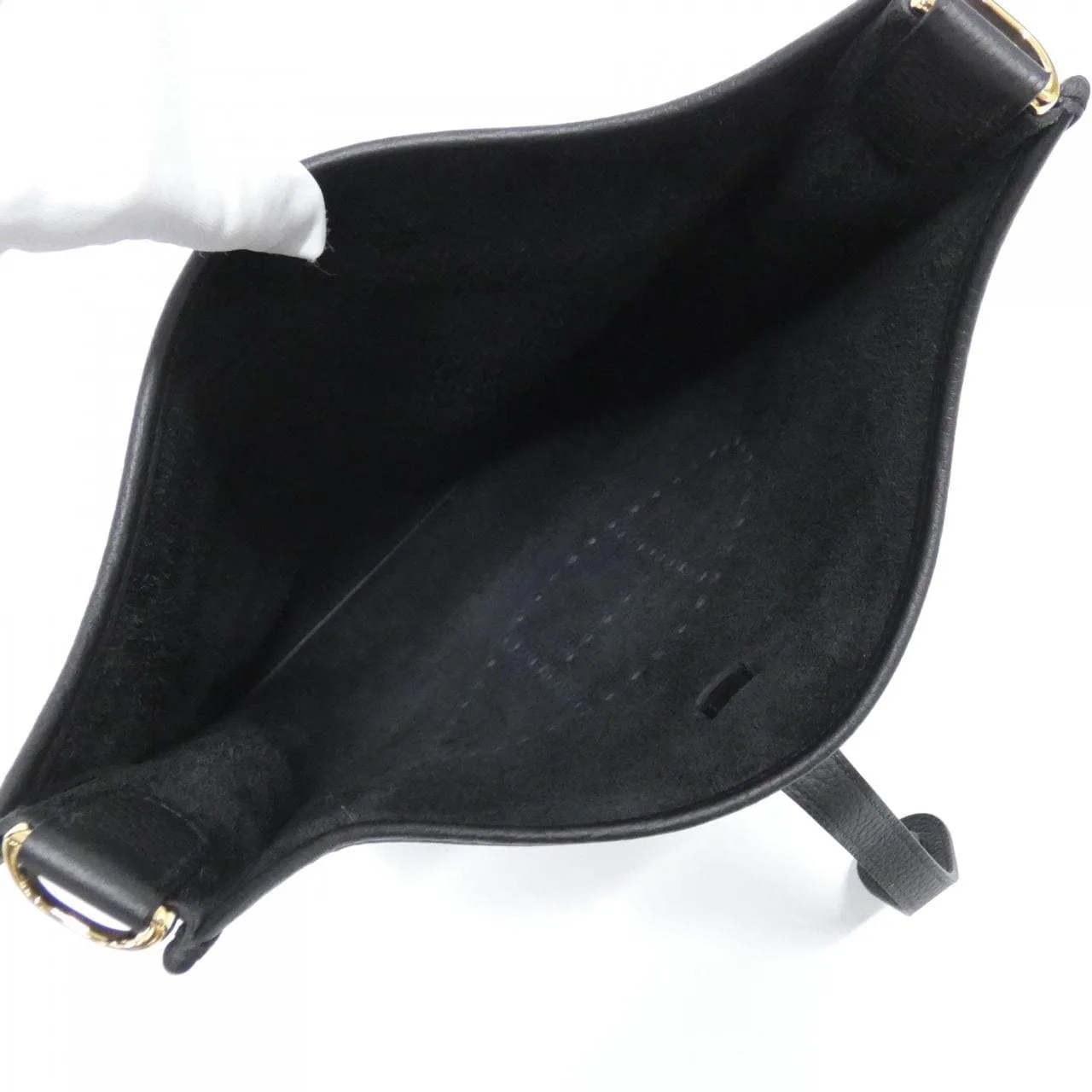 HERMES Evelyne 056277CC Shoulder Clemence Black Clemence Leather Unused - Thumbnail 5