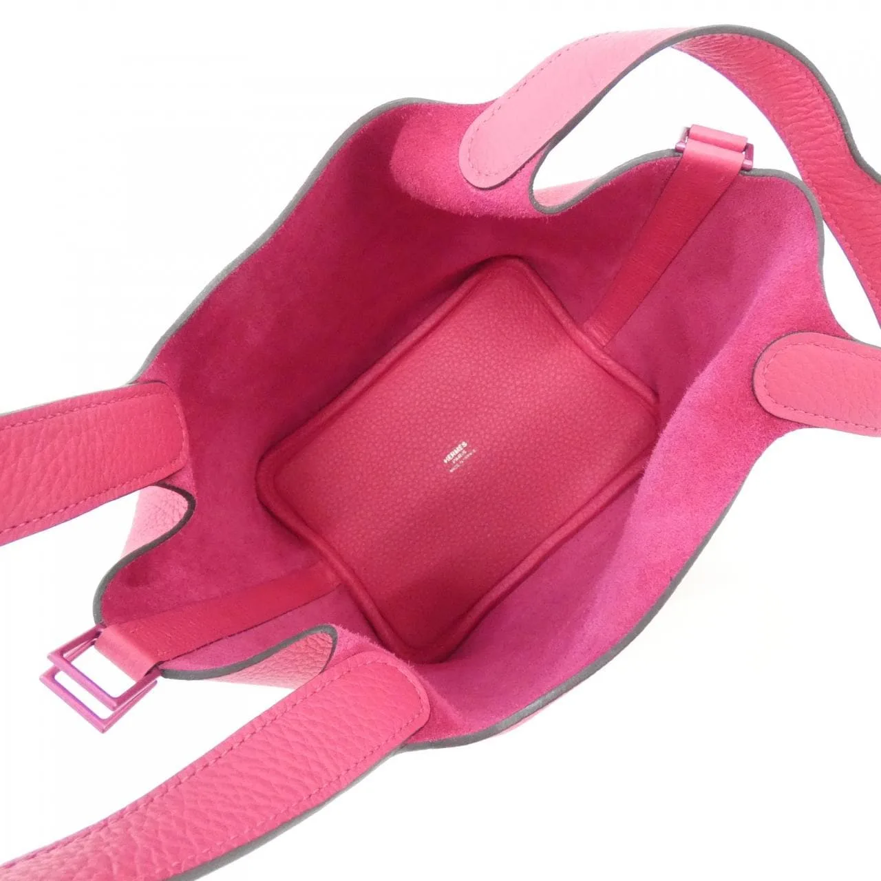 HERMES Picotin 079194CA Handbag Clemence Black Clemence Leather Rank A - Thumbnail 8