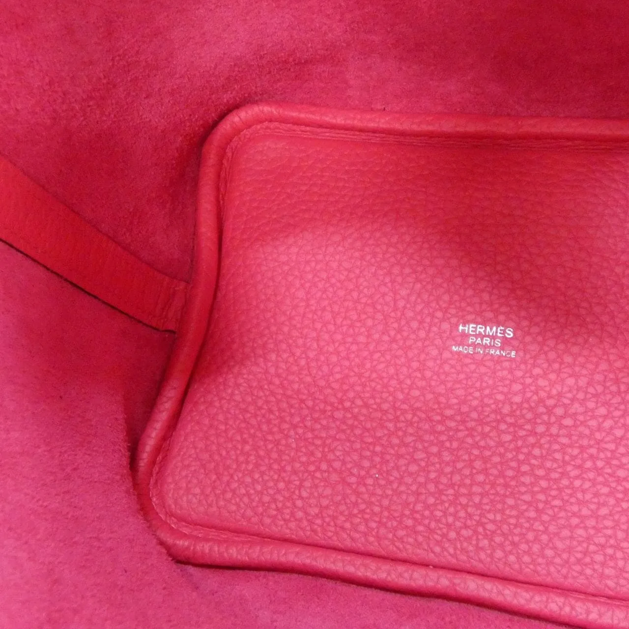 HERMES Picotin 079194CA Handbag Clemence Black Clemence Leather Rank A - Thumbnail 9