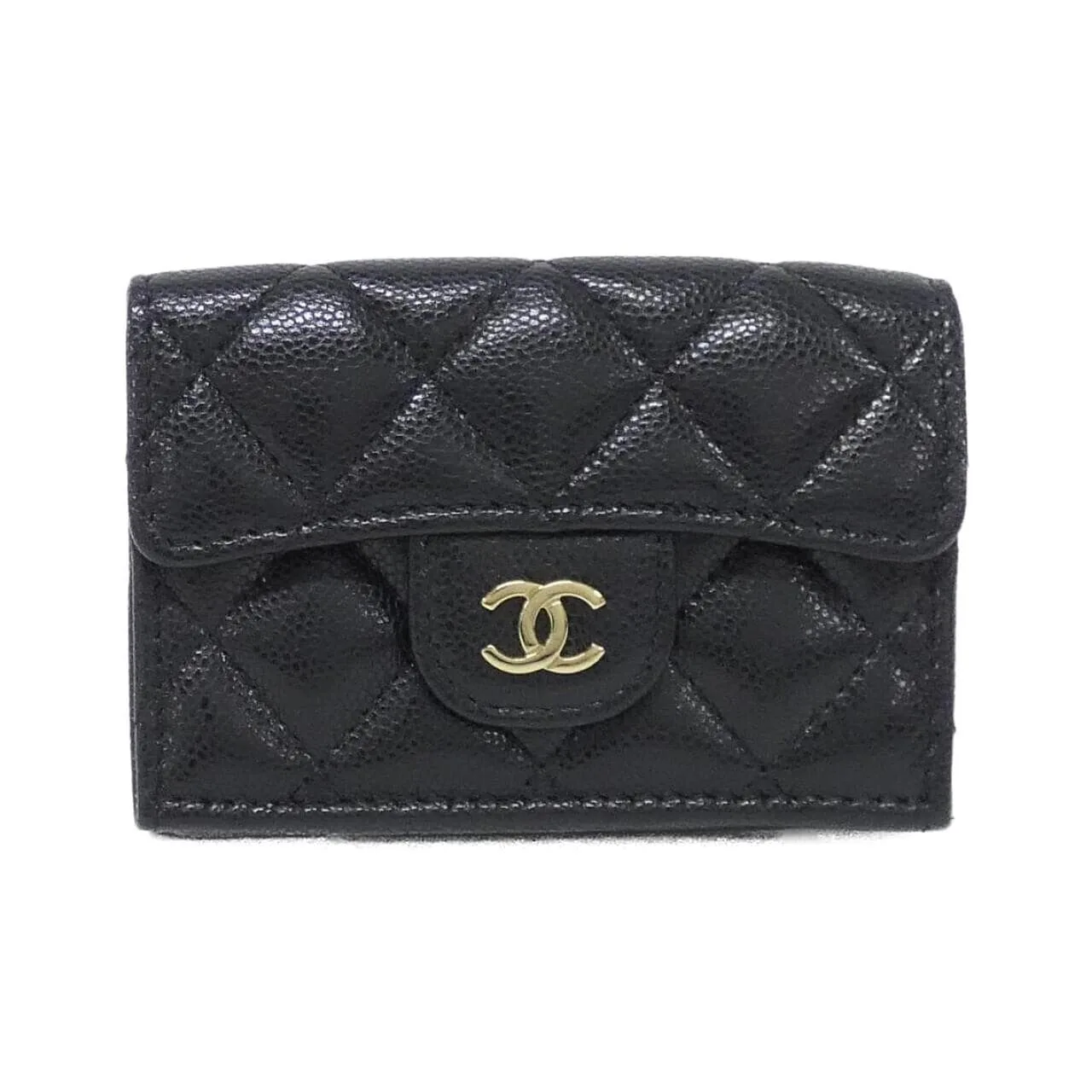 CHANEL Timeless Classic AP0230 Wallet Grained Calfskin Black