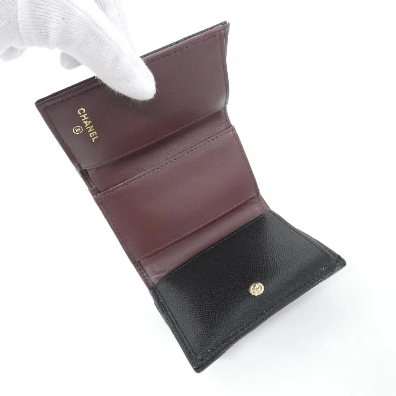 CHANEL Timeless Classic AP0230 Wallet Grained Calfskin 黑色 荔枝紋牛皮 中古品A - 縮圖 5