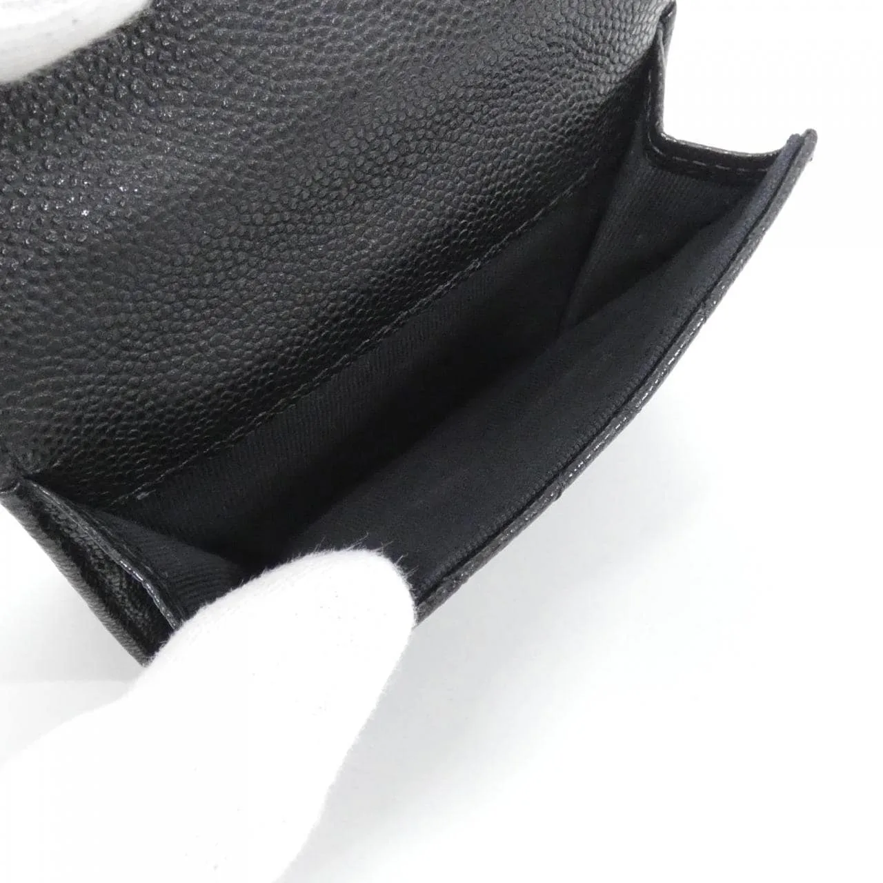 CHANEL Timeless Classic AP0230 Wallet Grained Calfskin 黑色 荔枝紋牛皮 中古品A - 縮圖 7