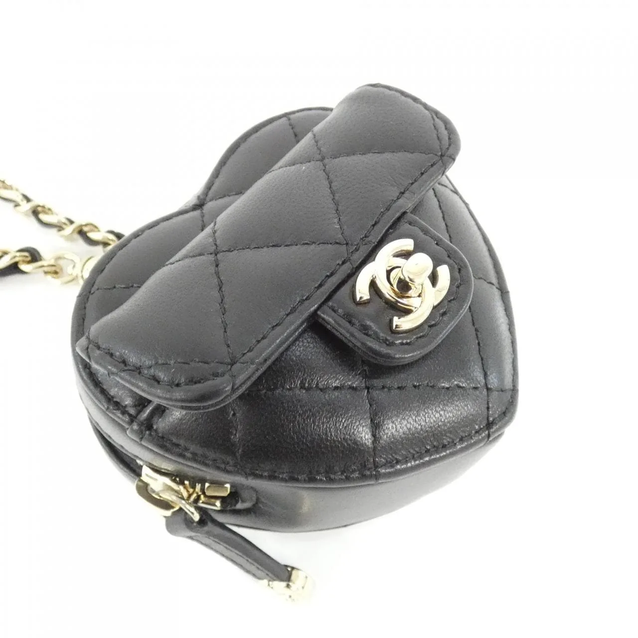 CHANEL AP4838 Key Case Lambskin Black Lambskin Rank A - Thumbnail 2