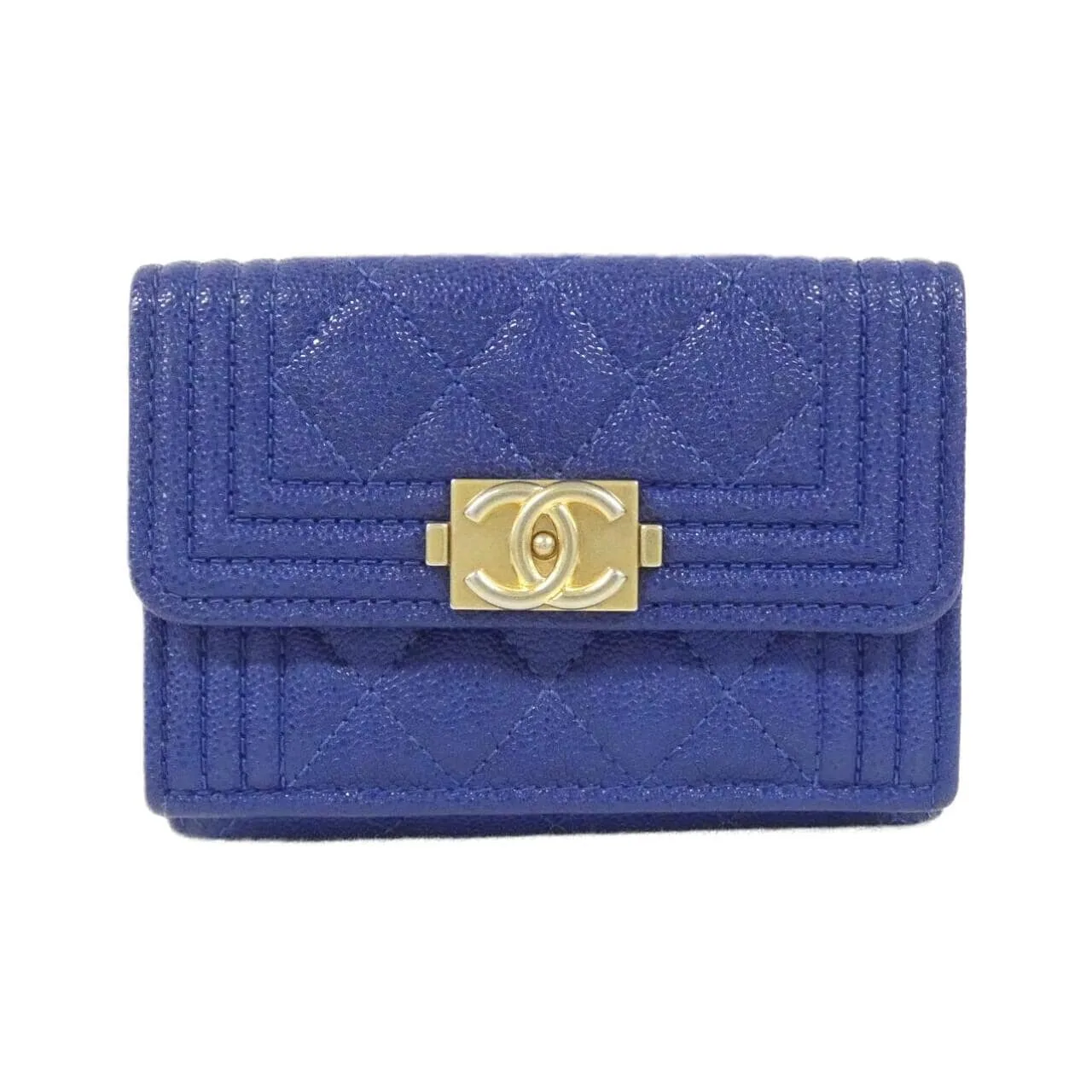 CHANEL Boy Chanel 84432 Wallet Grained Calfskin