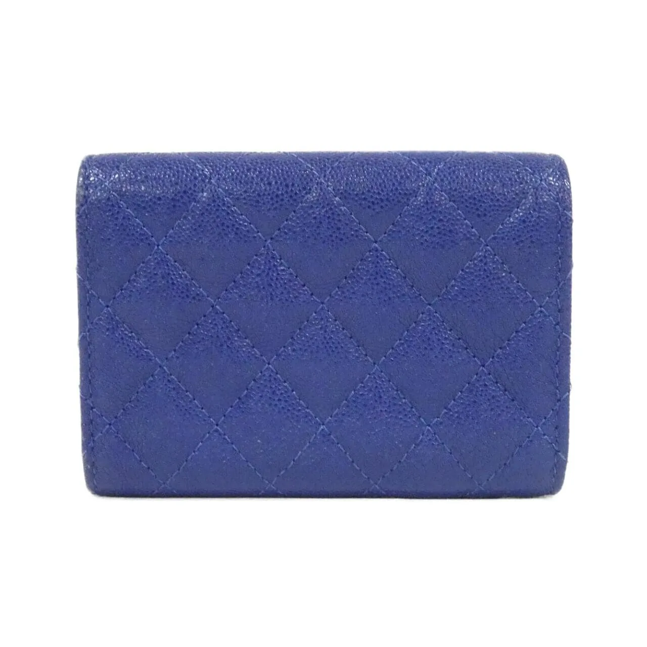 CHANEL Boy Chanel 84432 Wallet Grained Calfskin Blue Grained Calfskin Rank A - Thumbnail 2
