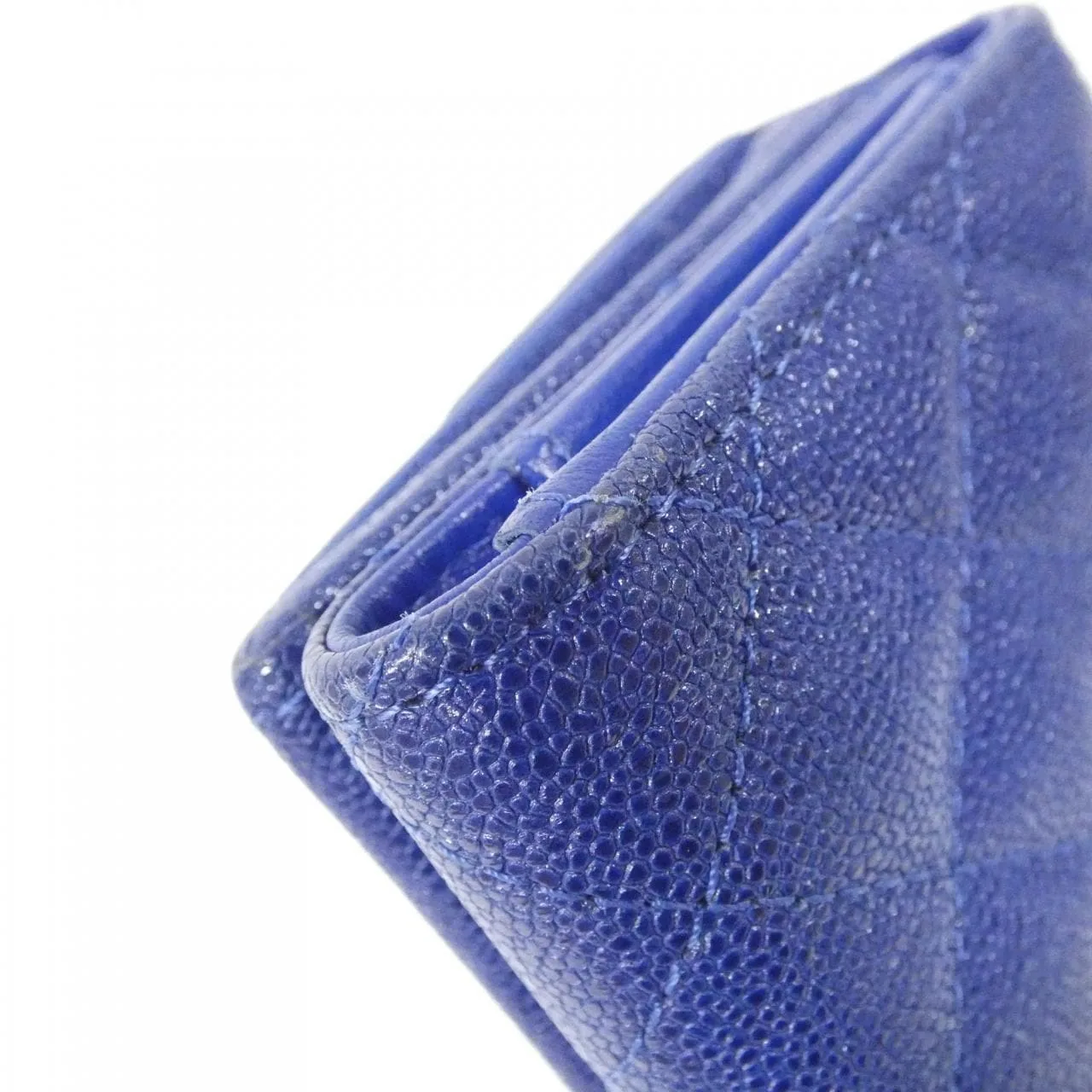 CHANEL Boy Chanel 84432 Wallet Grained Calfskin Blue Grained Calfskin Rank A - Thumbnail 3