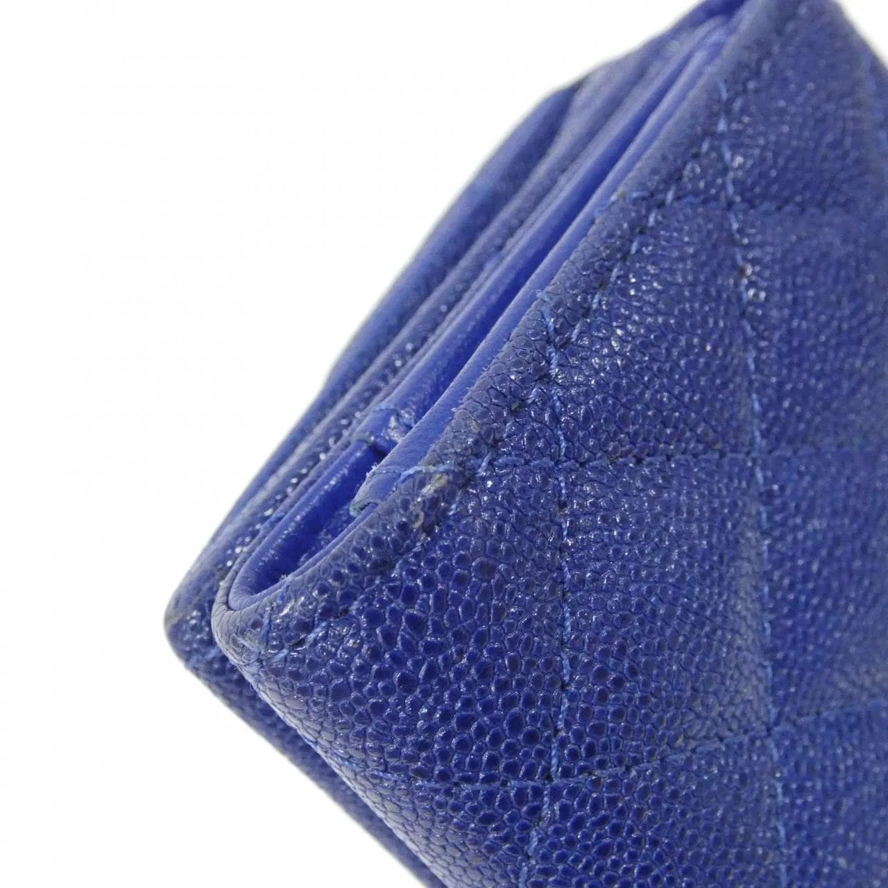 CHANEL Boy Chanel 84432 Wallet Grained Calfskin Blue Grained Calfskin Rank A - Thumbnail 6