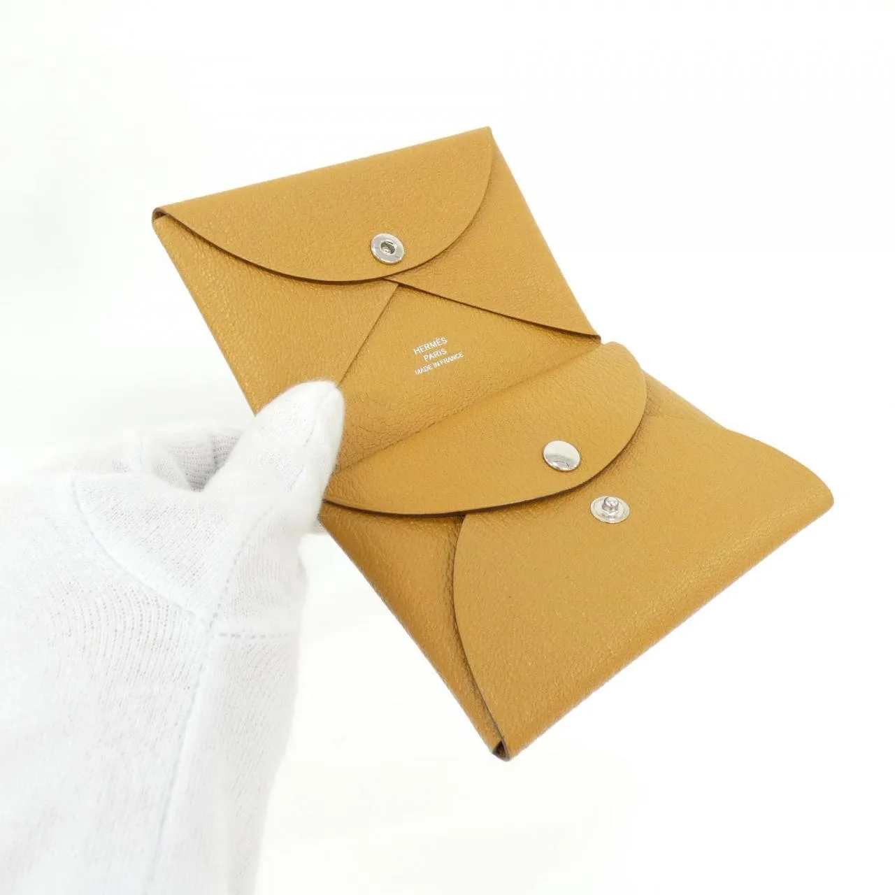 HERMES 082977CK 散紙包 黑色 中古品A - 縮圖 3