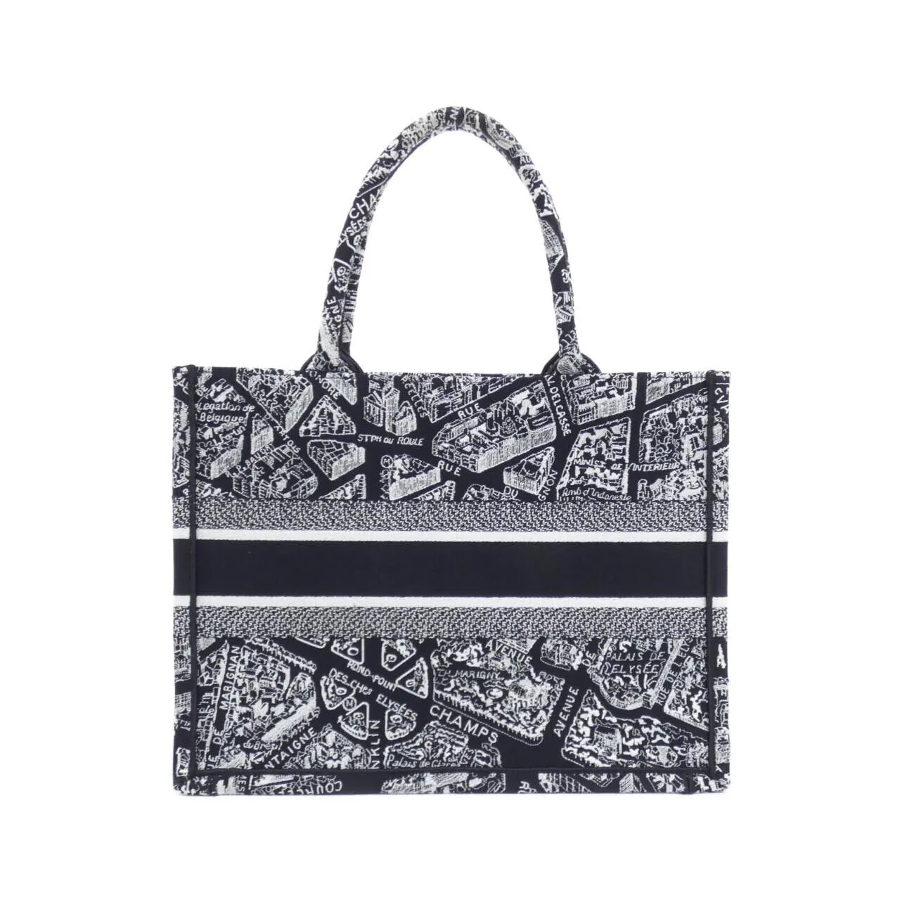 DIOR Book Tote M1296ZOMP 托特包 帆布 黑色 帆布 中古品A - 縮圖 2