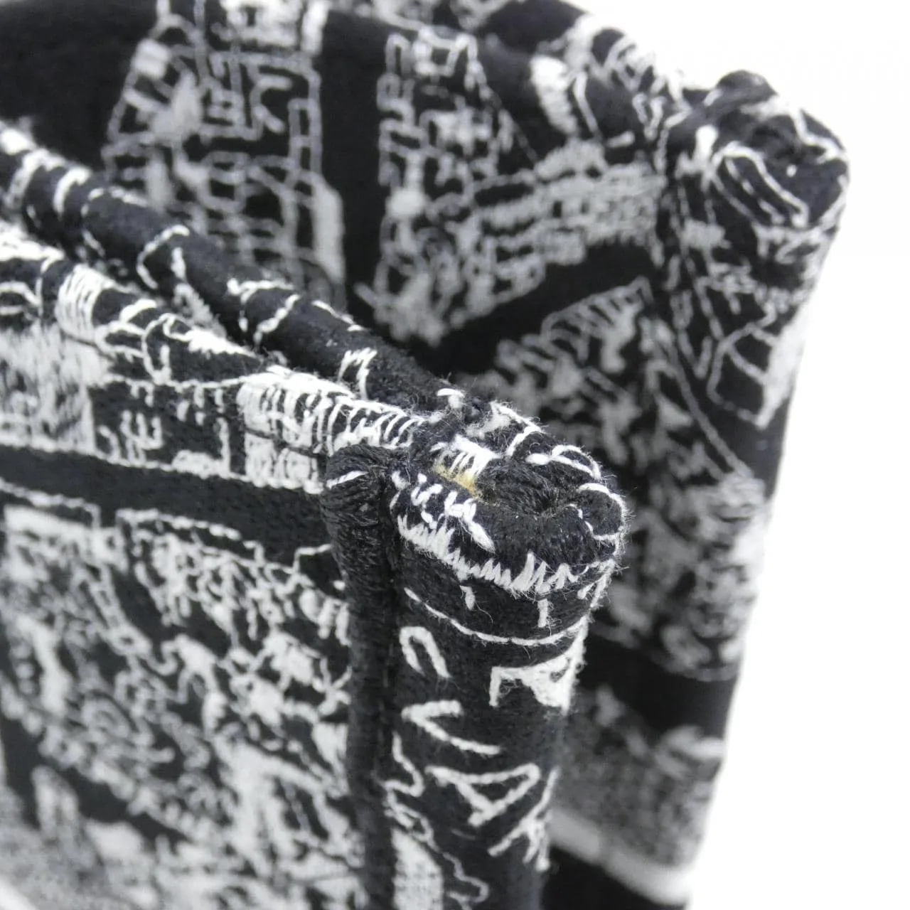 DIOR Book Tote M1296ZOMP 托特包 帆布 黑色 帆布 中古品A - 縮圖 5