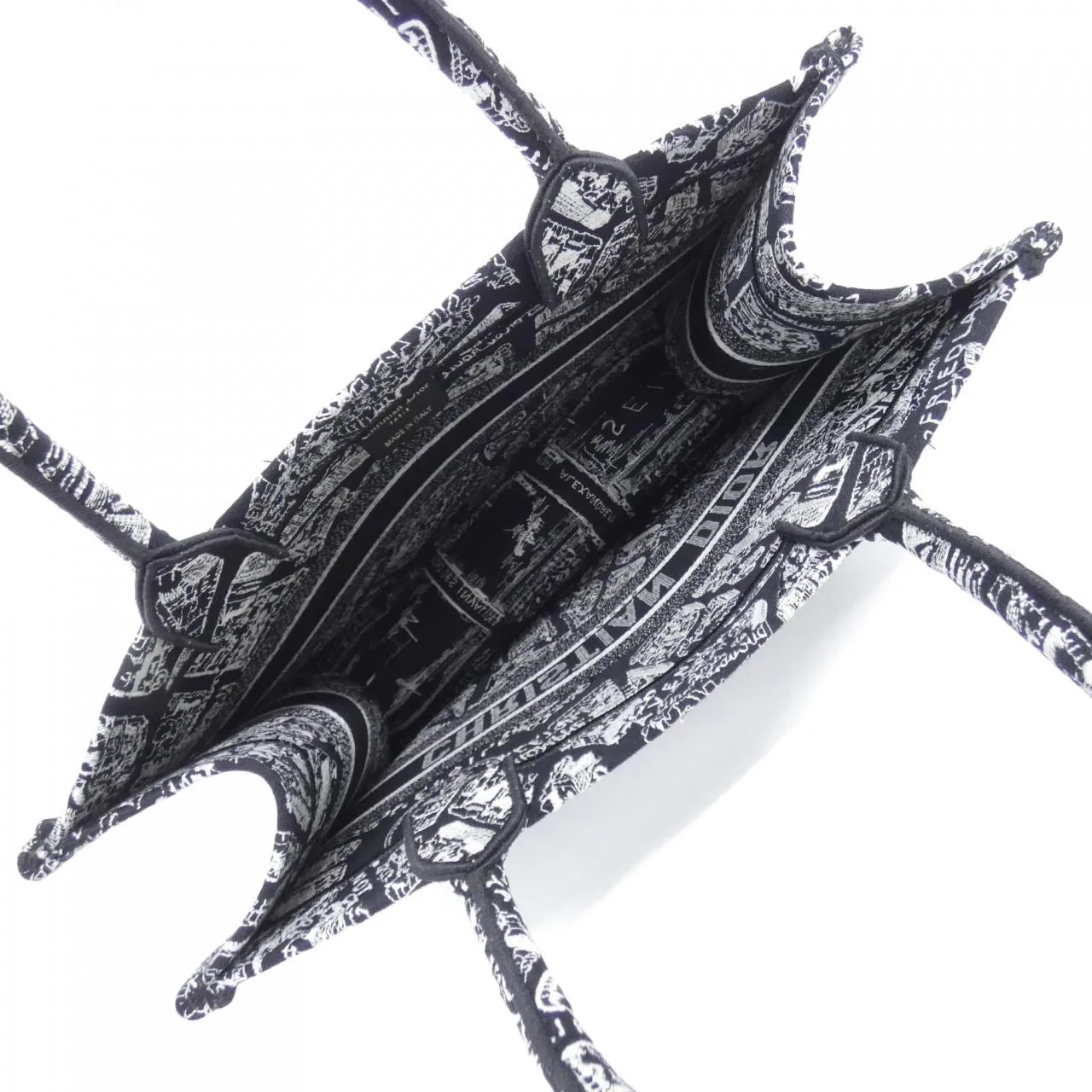 DIOR Book Tote M1296ZOMP 托特包 帆布 黑色 帆布 中古品A - 縮圖 8