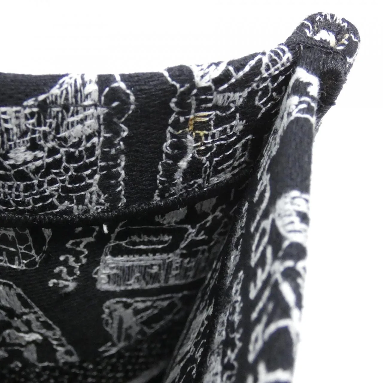 DIOR Book Tote M1296ZOMP 托特包 帆布 黑色 帆布 中古品A - 縮圖 9