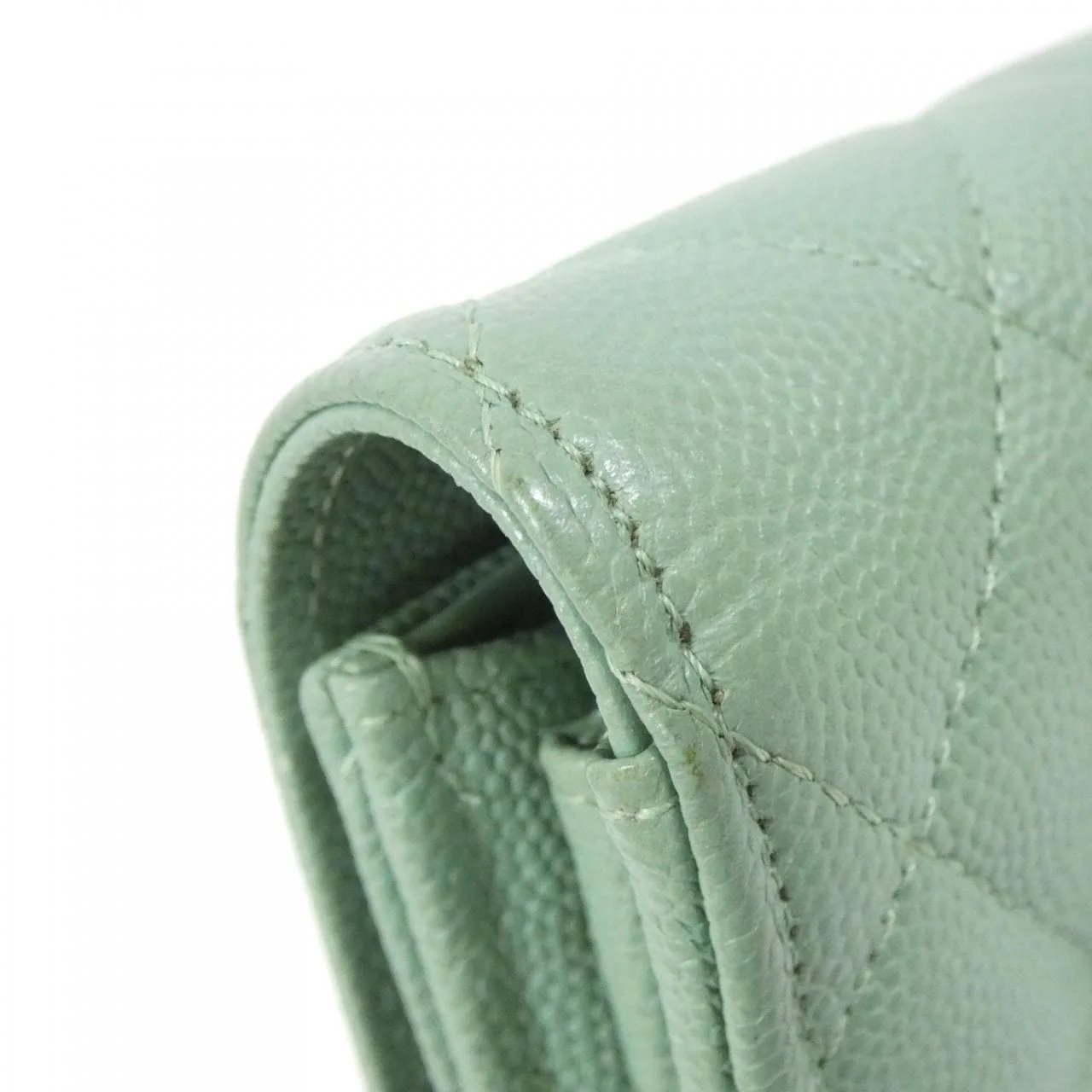 CHANEL Timeless Classic AP0241 Wallet Grained Calfskin Green Grained Calfskin Rank A - Thumbnail 5