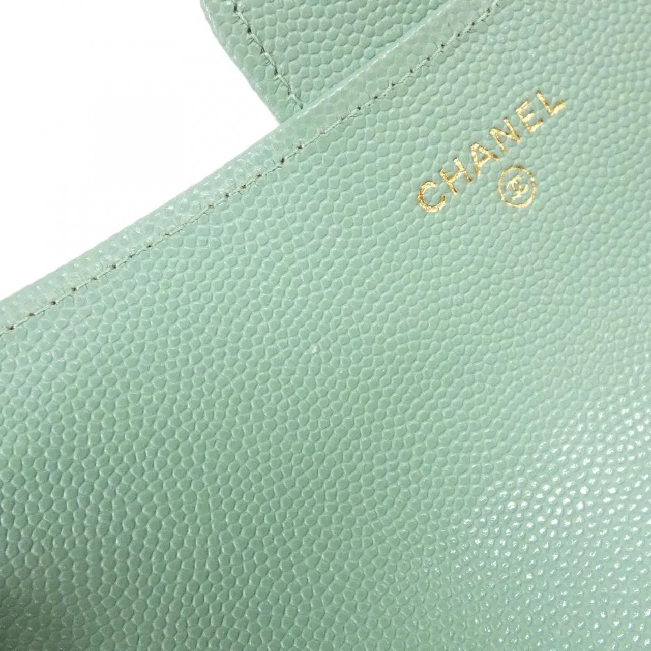 CHANEL Timeless Classic AP0241 Wallet Grained Calfskin Green Grained Calfskin Rank A - Thumbnail 8