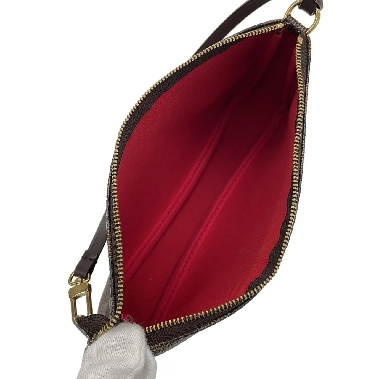 LOUIS VUITTON Pochette N51985+J52313 Pochette Damier Black Damier Rank A - Thumbnail 6