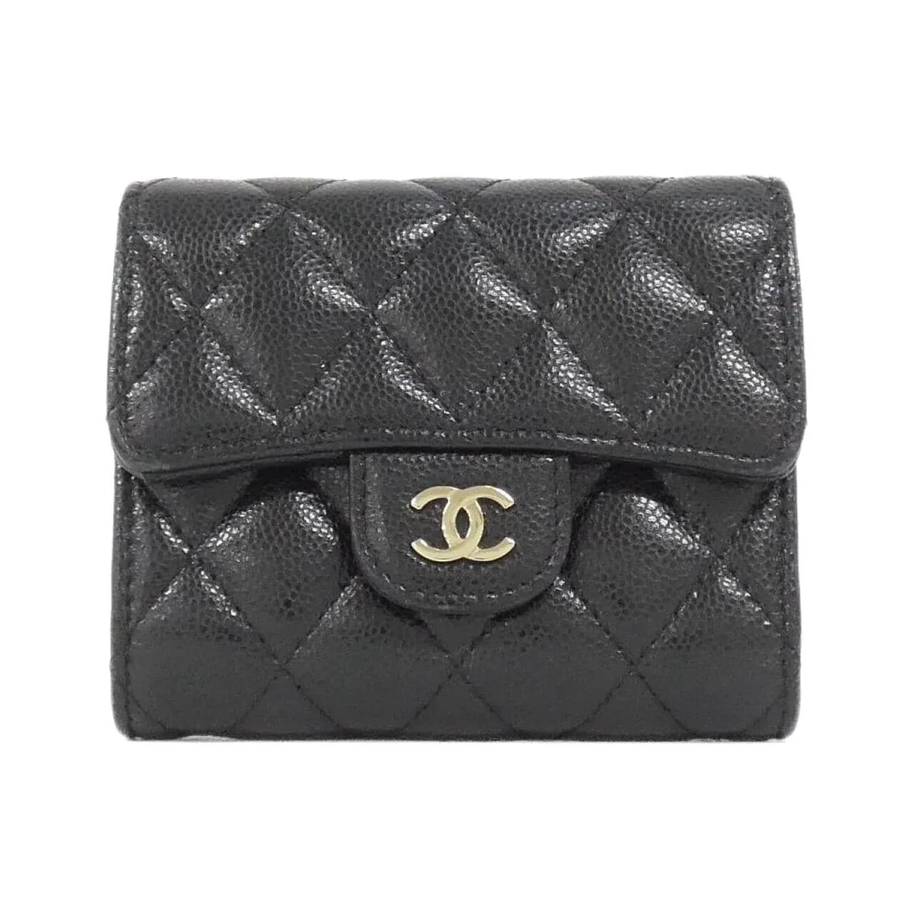 CHANEL Timeless Classic AP0229 Wallet Grained Calfskin Black
