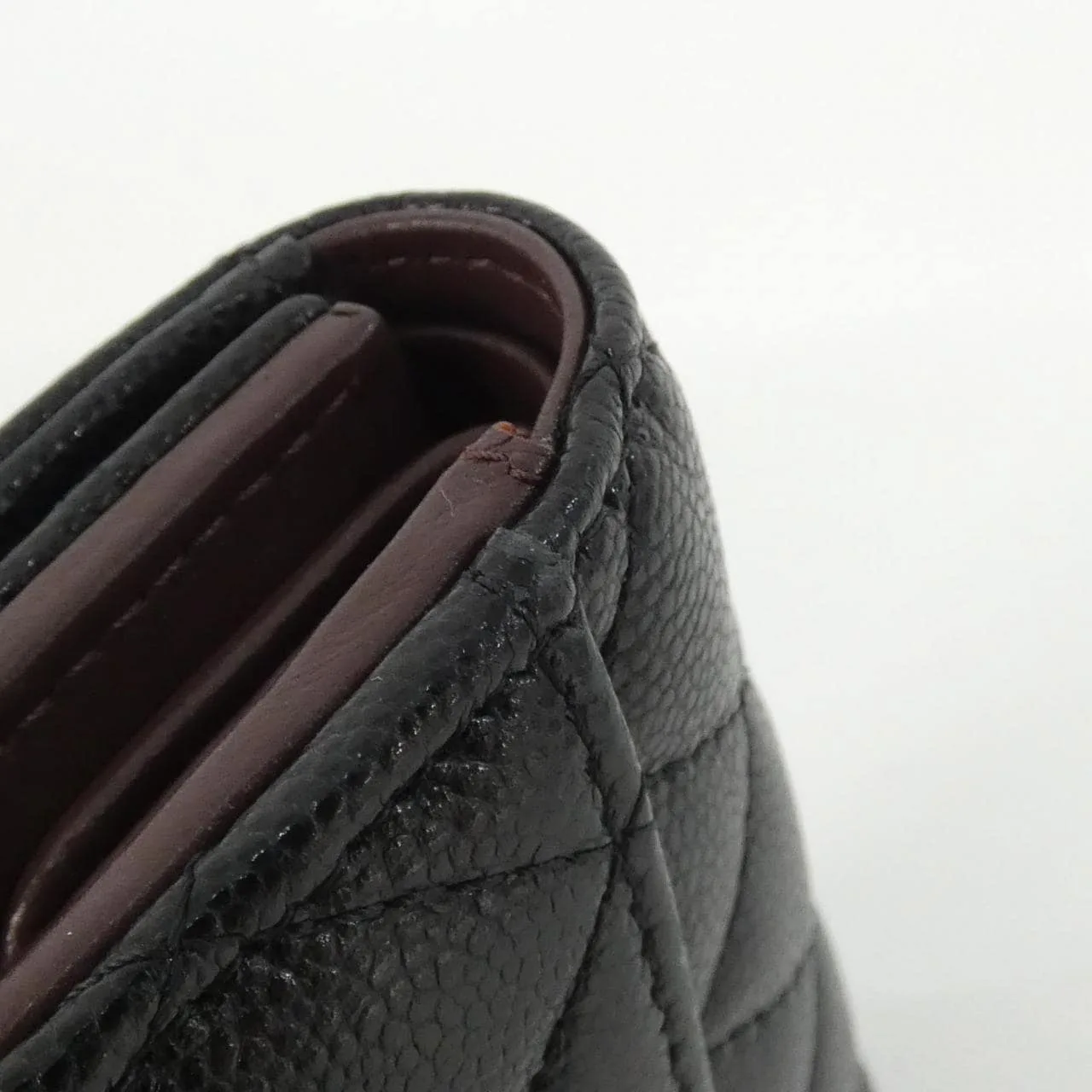 CHANEL Timeless Classic AP0229 Wallet Grained Calfskin 黑色 荔枝紋牛皮 中古品B - 縮圖 4